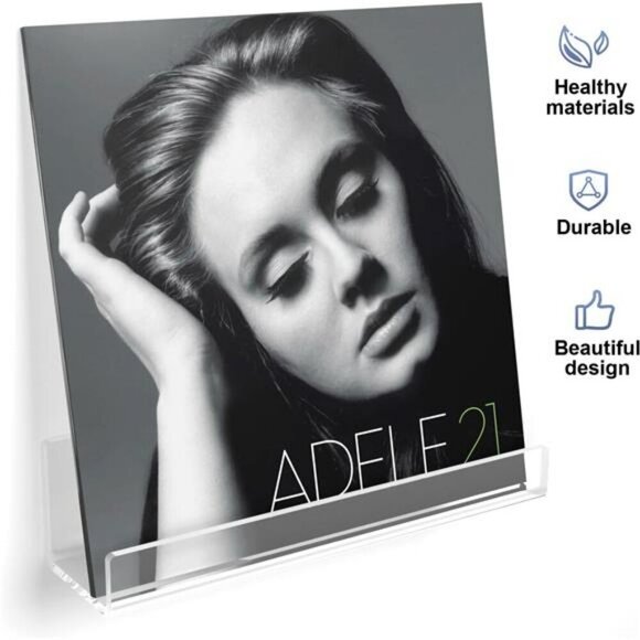 Acrylic Vinyl Record Wall Shelf Set Clear Floating Display for Albums 6 Pack - Picture 4 of 7
